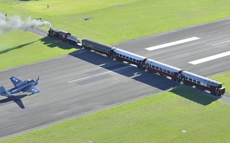 Ever Seen a Train Cross a Runway? It Happens Daily at This Airport