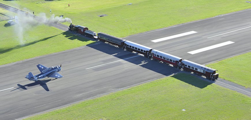 Ever Seen a Train Cross a Runway? It Happens Daily at This Airport